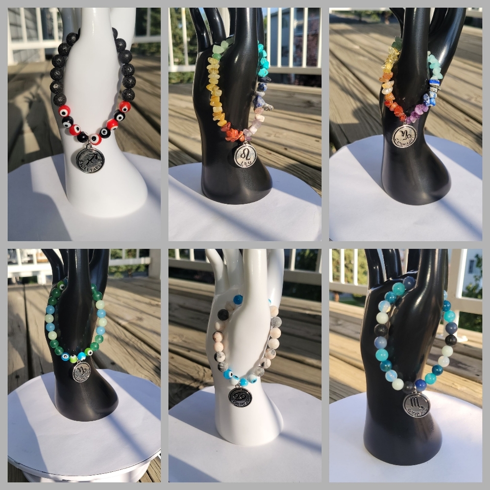 Zodiac Crystal Healing Bracelets